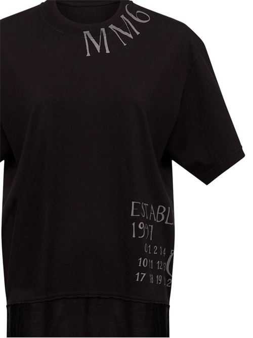 Black cotton logo dress MM 6 MAISON MARGIELA | S52DA0058M20050900